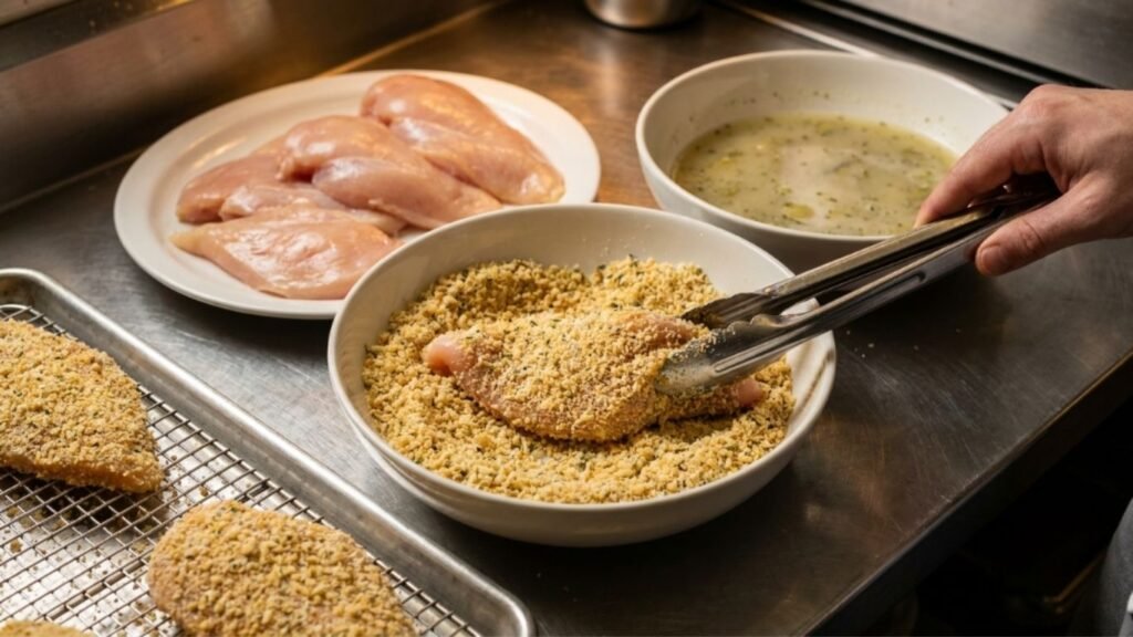 Crispy Parmesan Pickle Chicken