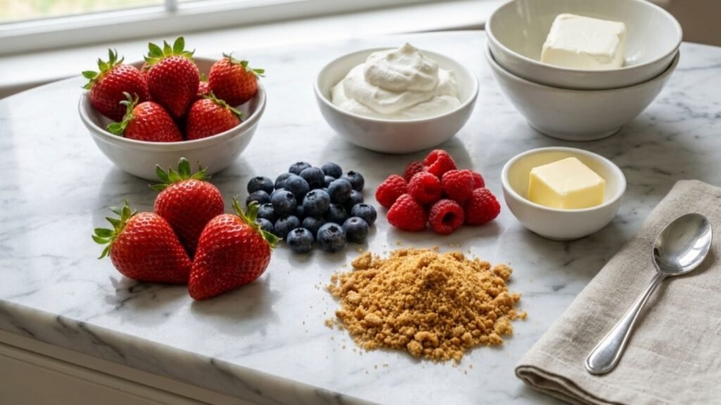No Bake Berry Lush Dessert