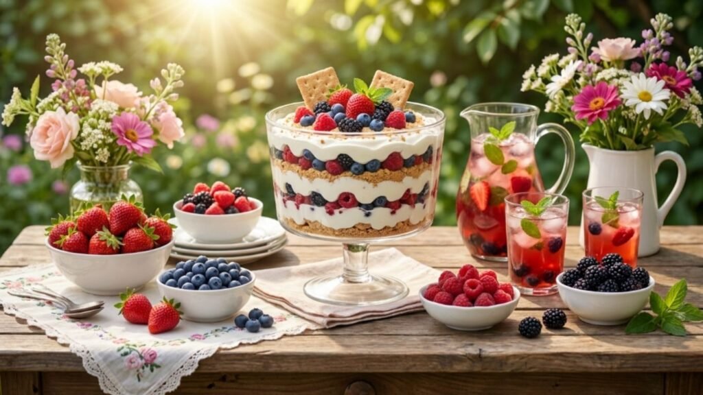 No Bake Berry Lush Dessert