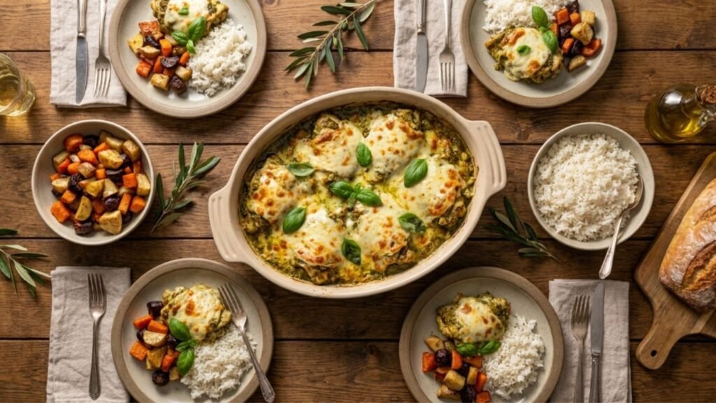 Pesto Caesar Chicken Bake Recipe