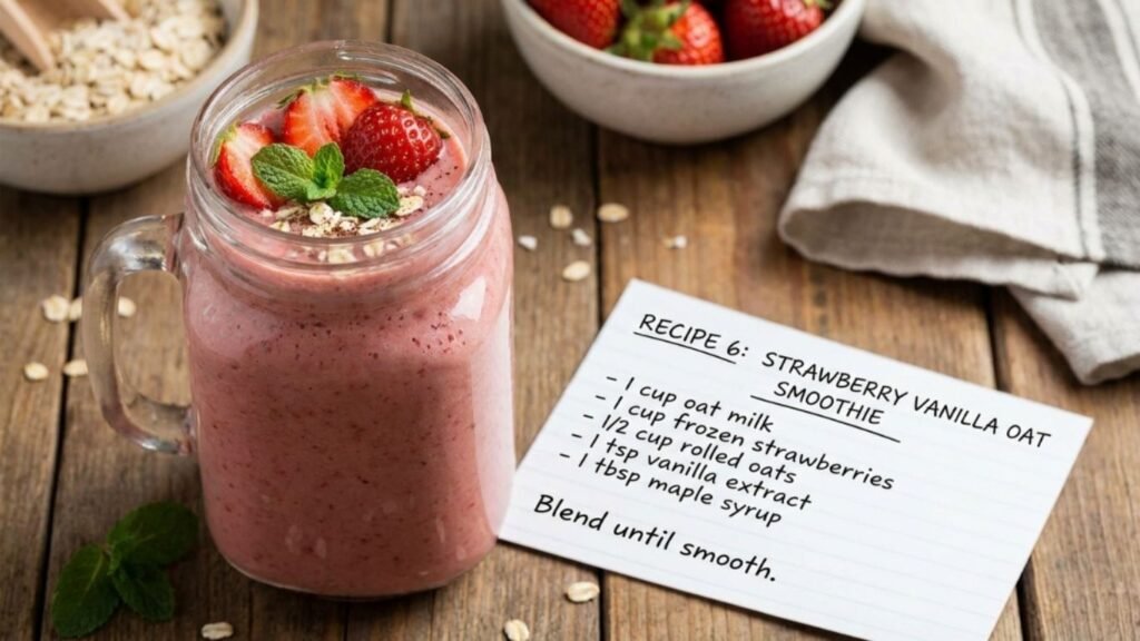 Strawberry Vanilla Oat Smoothie