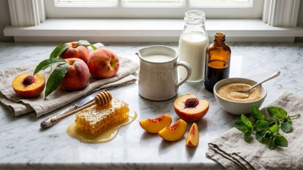 Peach & Honey Ice Cream Recipe