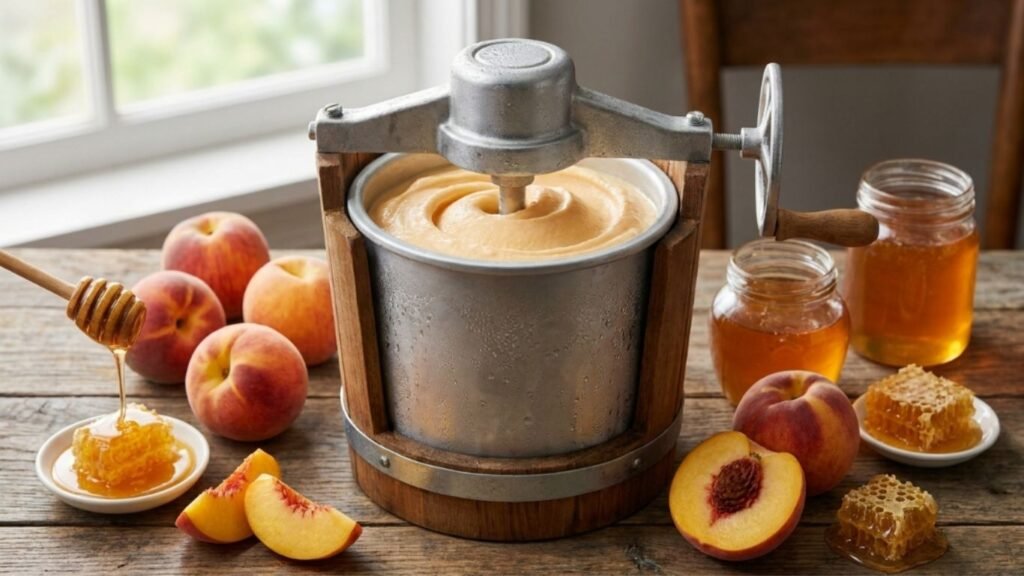 Peach & Honey Ice Cream Recipe