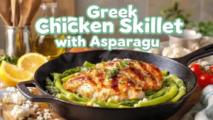 Greek Chicken Skillet with Asparagus