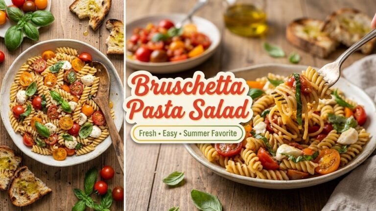 Bruschetta Pasta Salad Recipe (Easy & Fresh!)