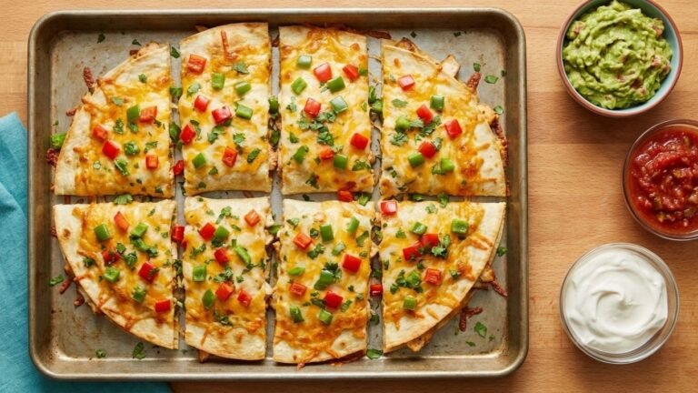 Chicken Sheet Pan Quesadillas Recipe (Easy & Crispy!)