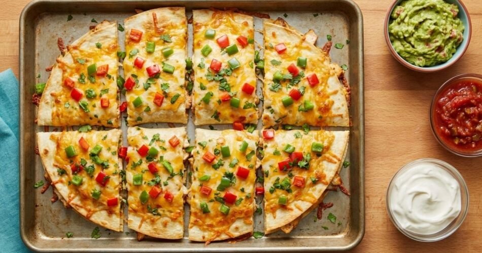 Chicken Sheet Pan Quesadillas