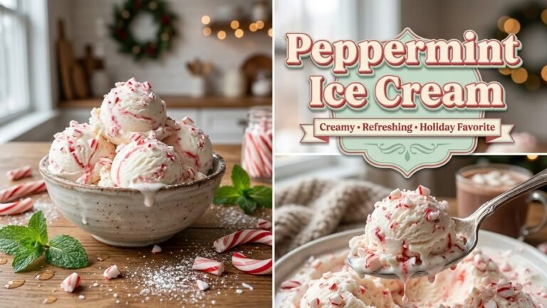 Homemade Peppermint Ice Cream (No-Churn & Churned!)
