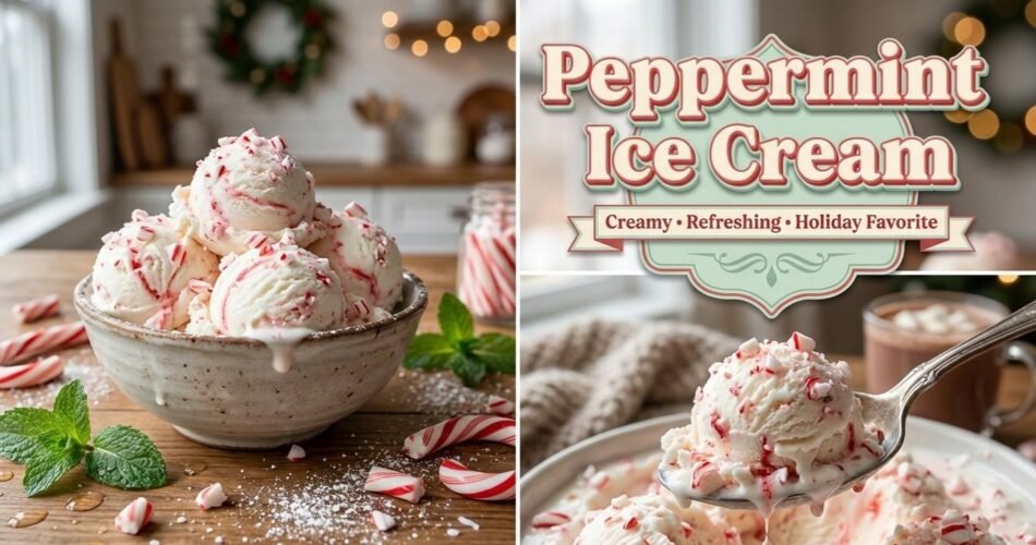 Homemade Peppermint Ice Cream