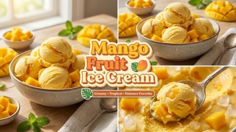 Mango Fruit Ice Cream – Easy No-Churn Recipe
