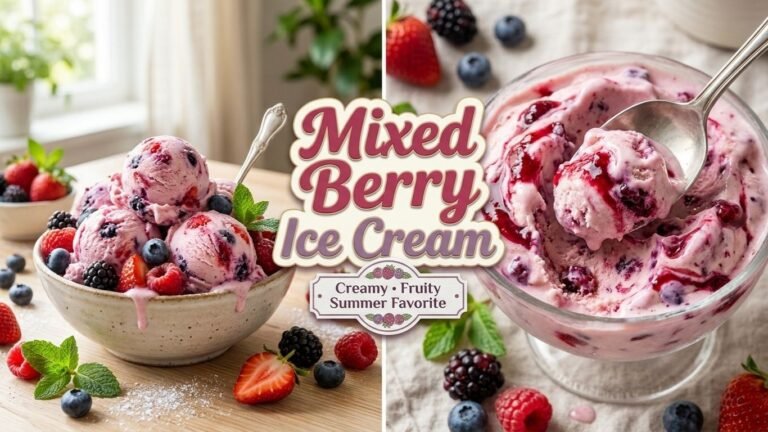 Mixed Berry Ice Cream Recipe (Creamy & Easy)