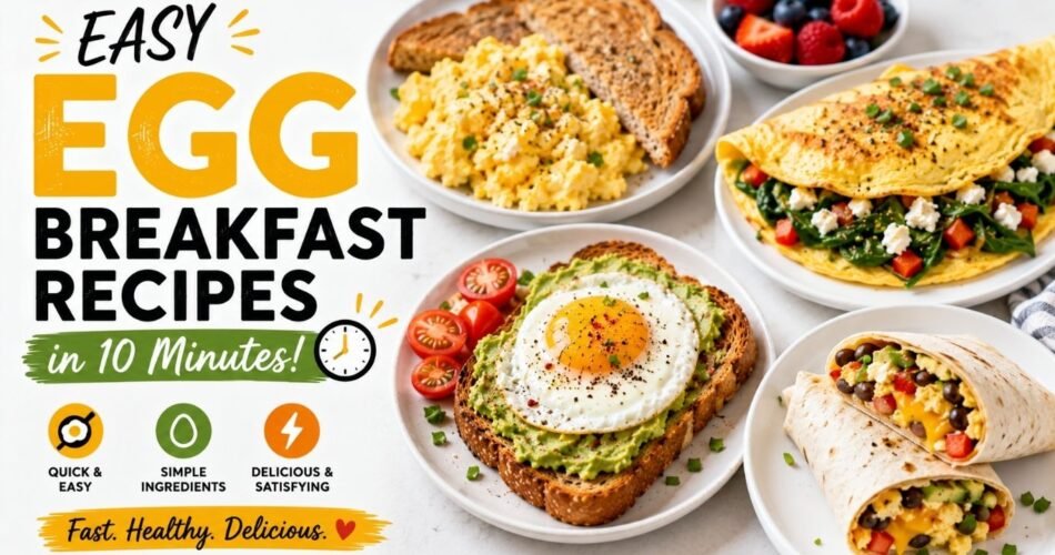 Easy Egg Breakfast Recipes in 10 Minutes
