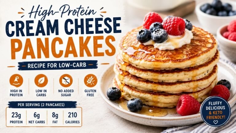 High Protein Cream Cheese Pancakes Recipe for Low-Carb