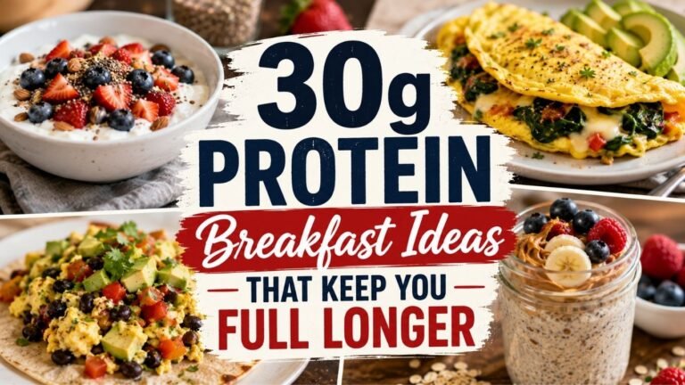 30g Protein Breakfast Ideas That Keep You Full Longer