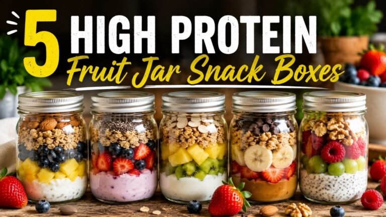 5 High Protein Fruit Jar Snack Boxes