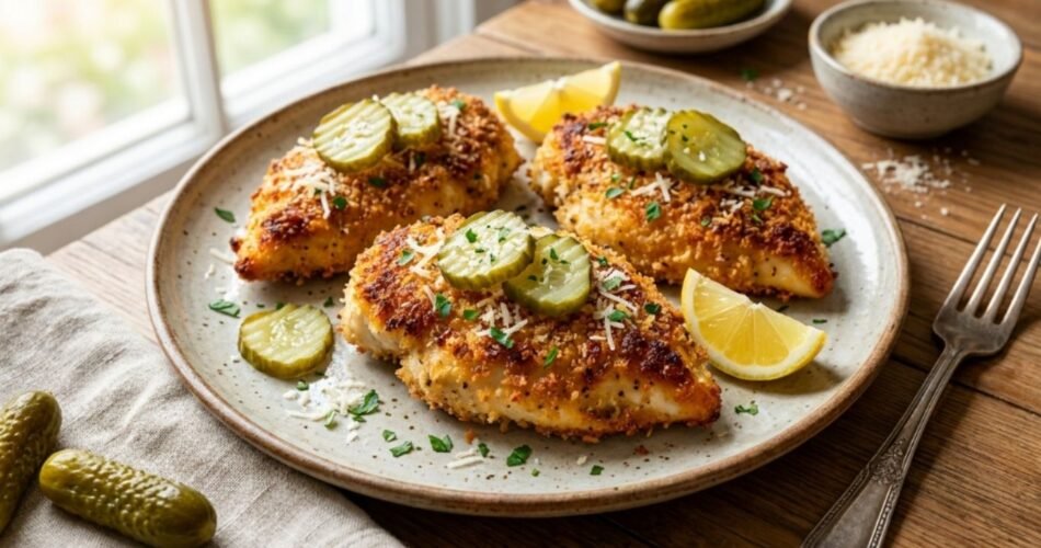 Crispy Parmesan Pickle Chicken