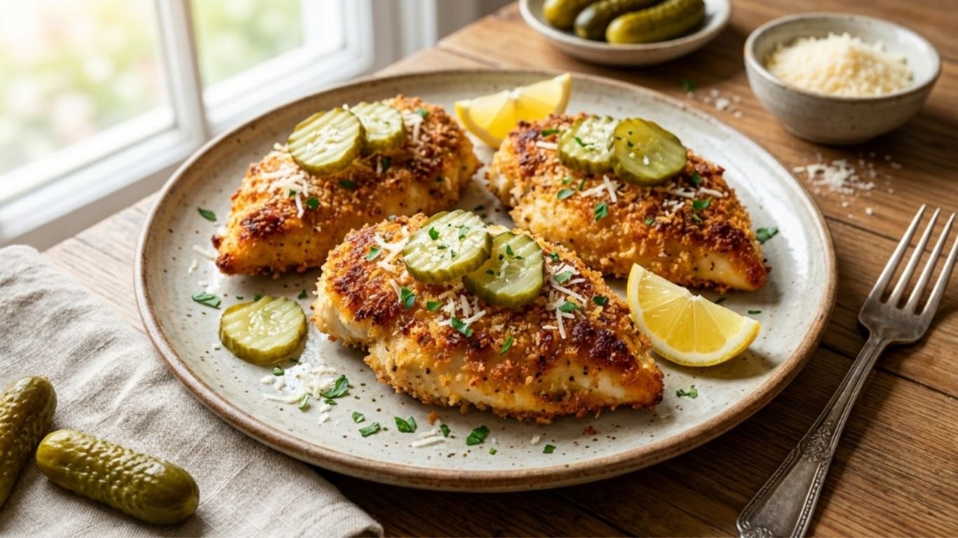 Crispy Parmesan Pickle Chicken