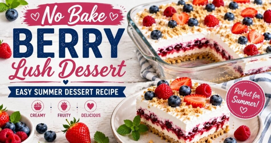No Bake Berry Lush Dessert
