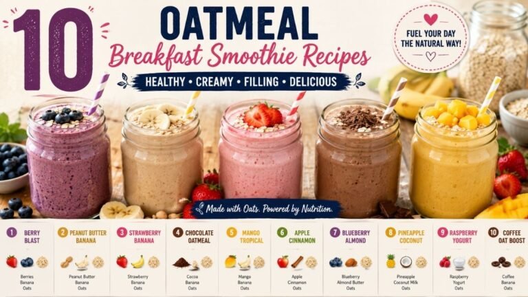 10 Oatmeal Breakfast Smoothie Recipes That Will Change Your Mornings
