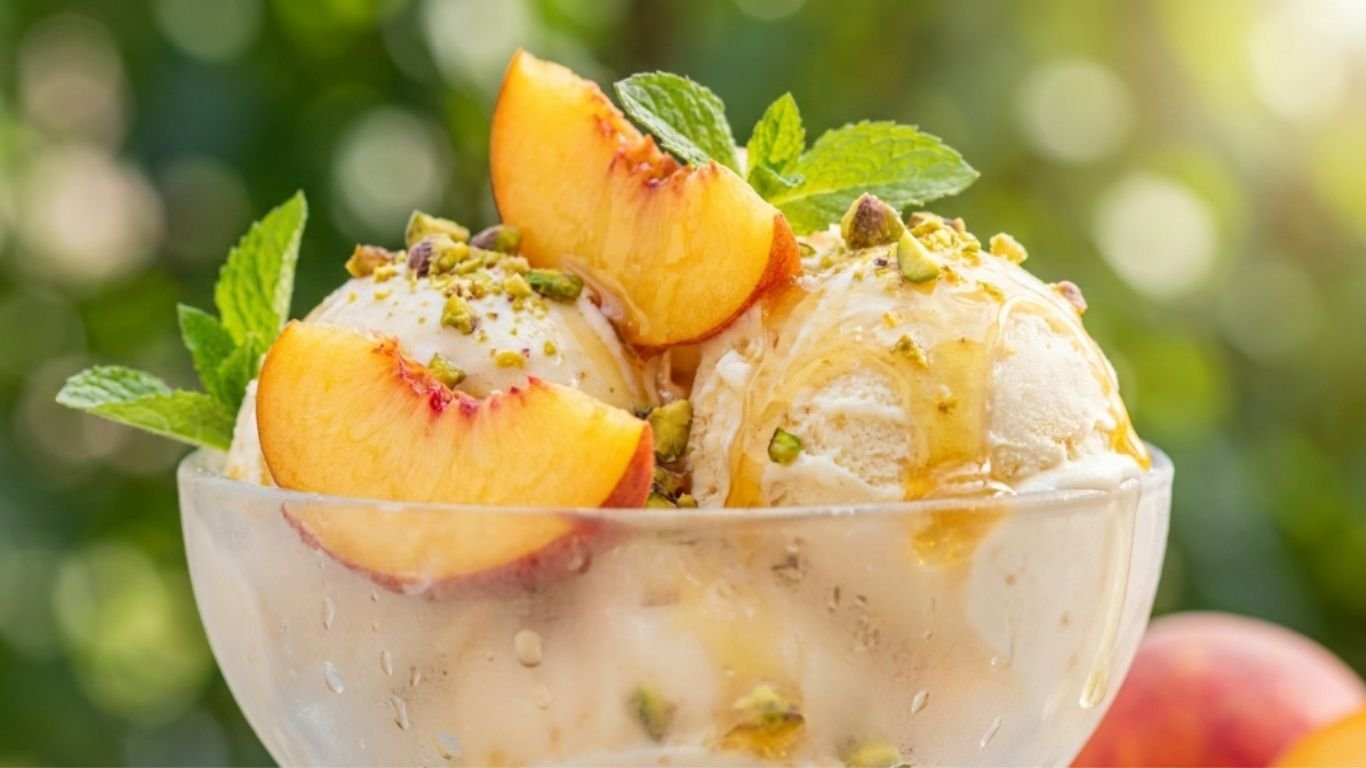 Peach & Honey Ice Cream Recipe