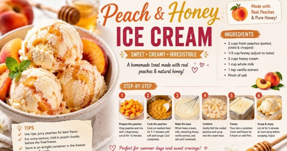 Peach & Honey Ice Cream Recipe